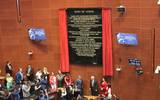 En el Senado de la República develaron en el Muro de Honor la inscripción: “Tecnológico Nacional de México, por mi patria y por mi bien”. | Foto. Cortesía ITQ TecNM