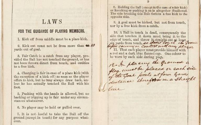 El primer reglamento escrito de fútbol se vende por más de 77 mil dólares -  Diario de Querétaro | Noticias Locales, Policiacas, de México, Querétaro y  el Mundo